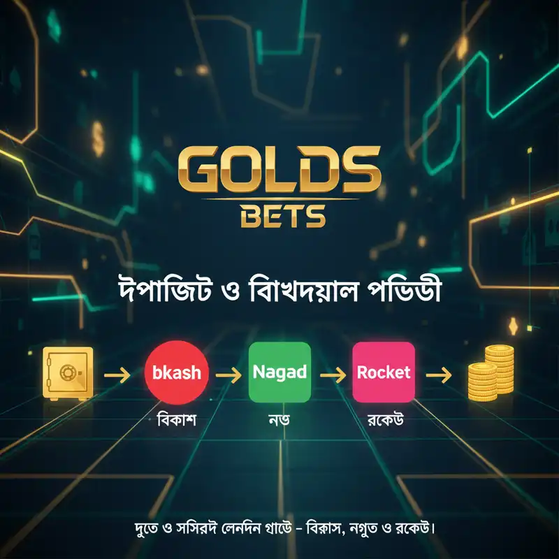 Golds Bets পেমেন্ট মেথড - বিকাশ, নগদ ও রকেট